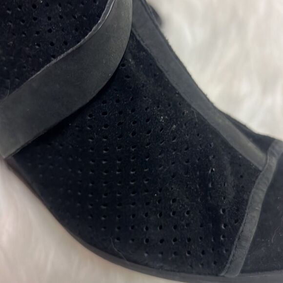 Denim supply Ralph Lauren Black Suede Peep Toe Ankle booties Size 7 BIN 16 - Picture 9 of 10